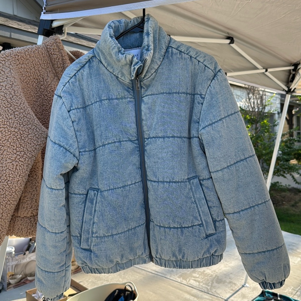 Denim Puffer Jacket